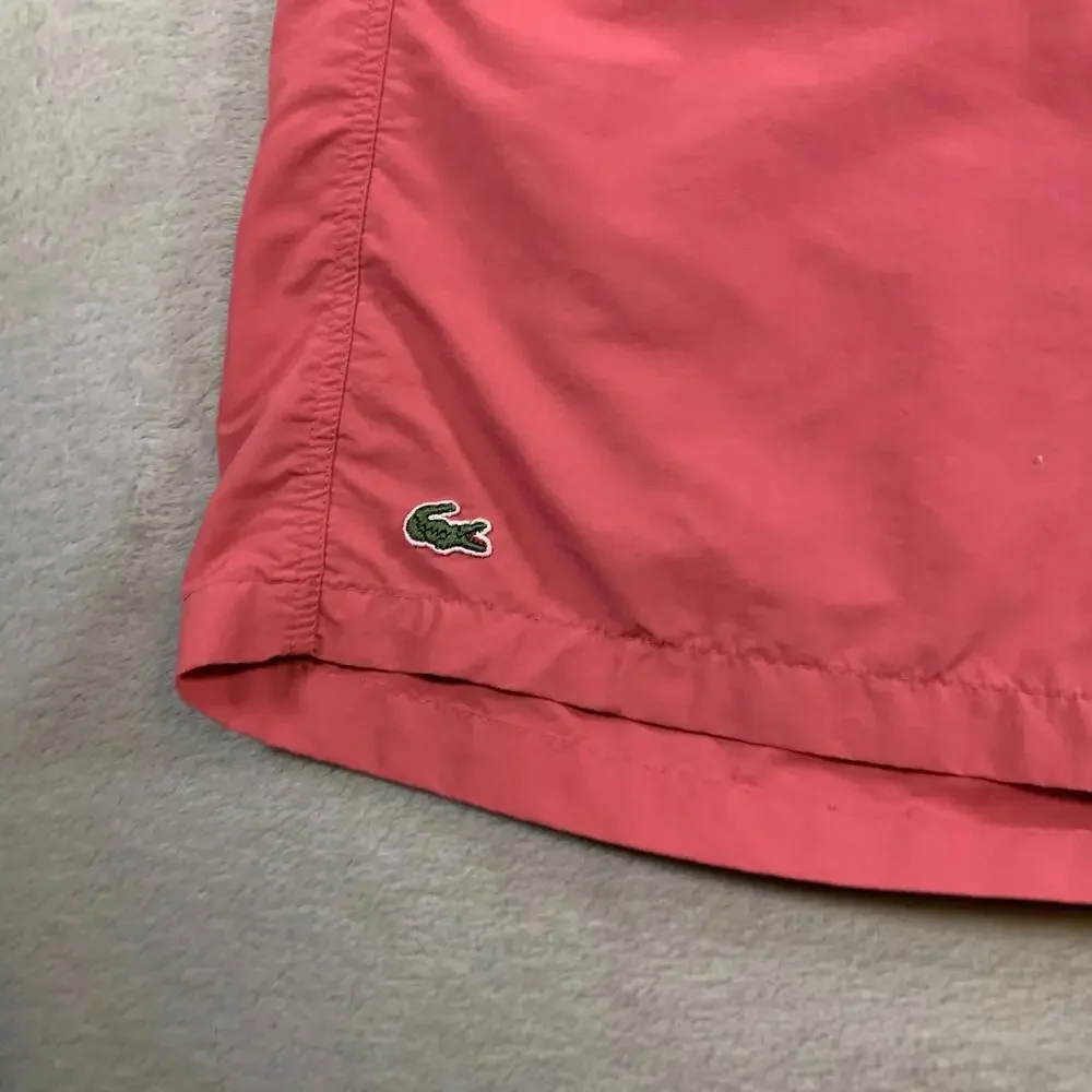 Lacoste Swim Trunks Mens Size 7 Pink Board‎ Shorts Outdoors Swimming Life Guard
